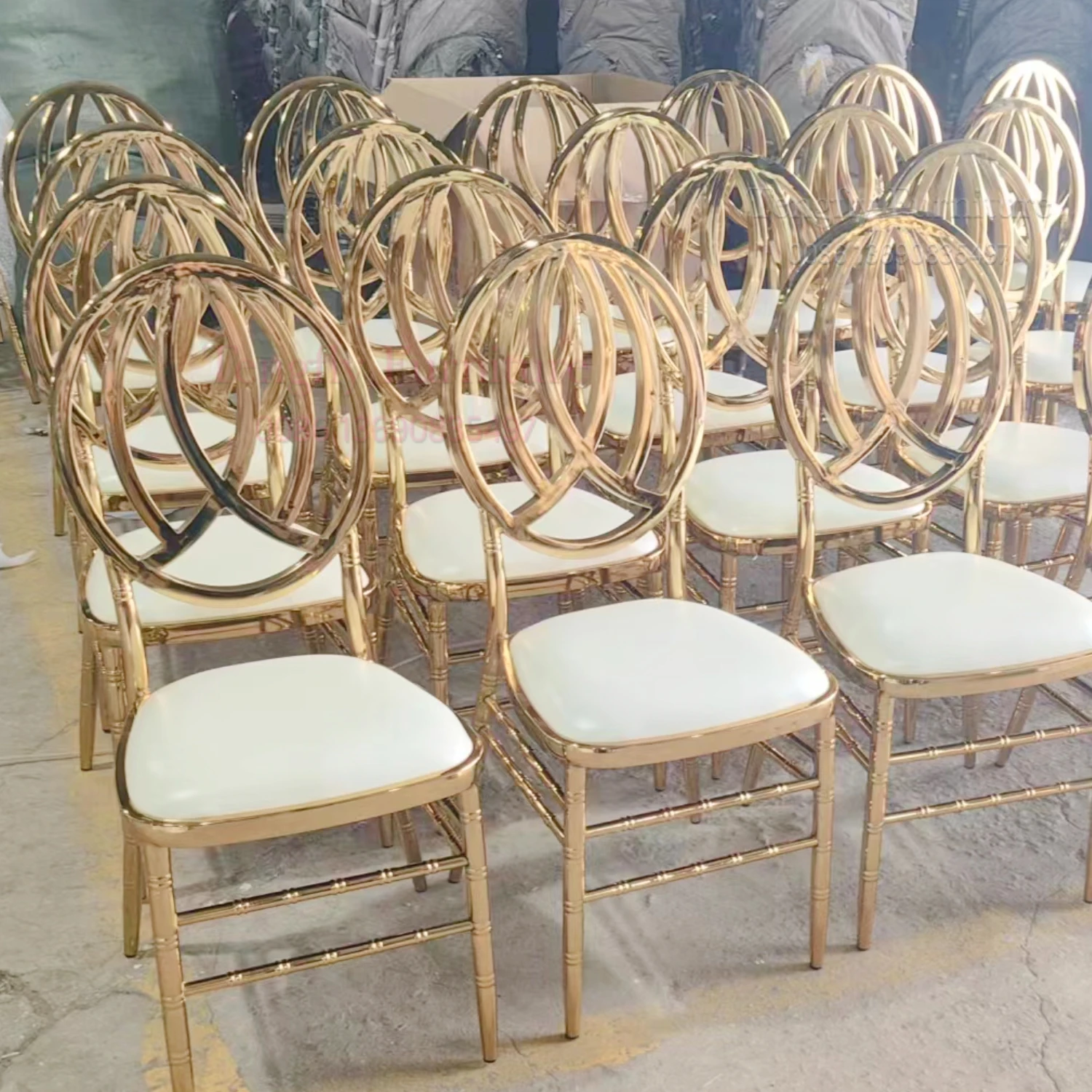 hall stackable tiffany wedding chair luxury ceremony chair golden banquet chairs phoenix seats party restaurant
