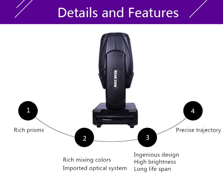 295W Beam Moving Head Light Focus Frost Rainbow Lens Effect Strong Beam Spot Party Disco DJ Banquet Wedding Hall Stage Light