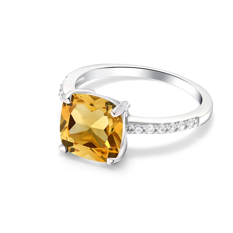 CZ Cubic Zirconia Real Zircon Jewelry Fashion 925 Gemstone Women Custom Couples Engagement Sterling Silver Diamond Wedding Rings