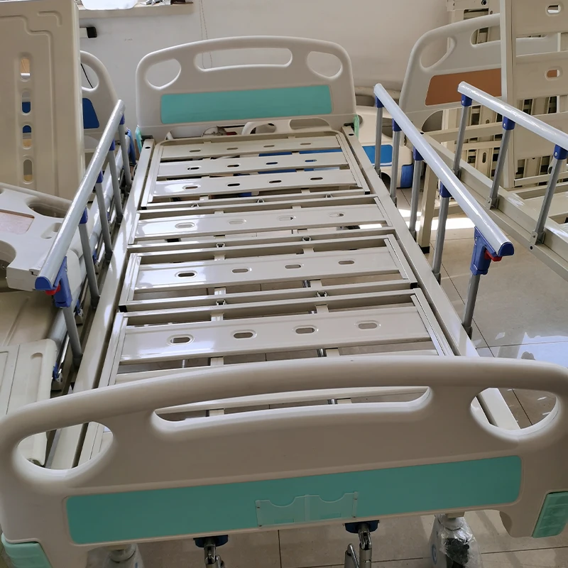 
High Quality 5 Function Manual ICU Patient Care Folding Hospital Bed for Wholesale 