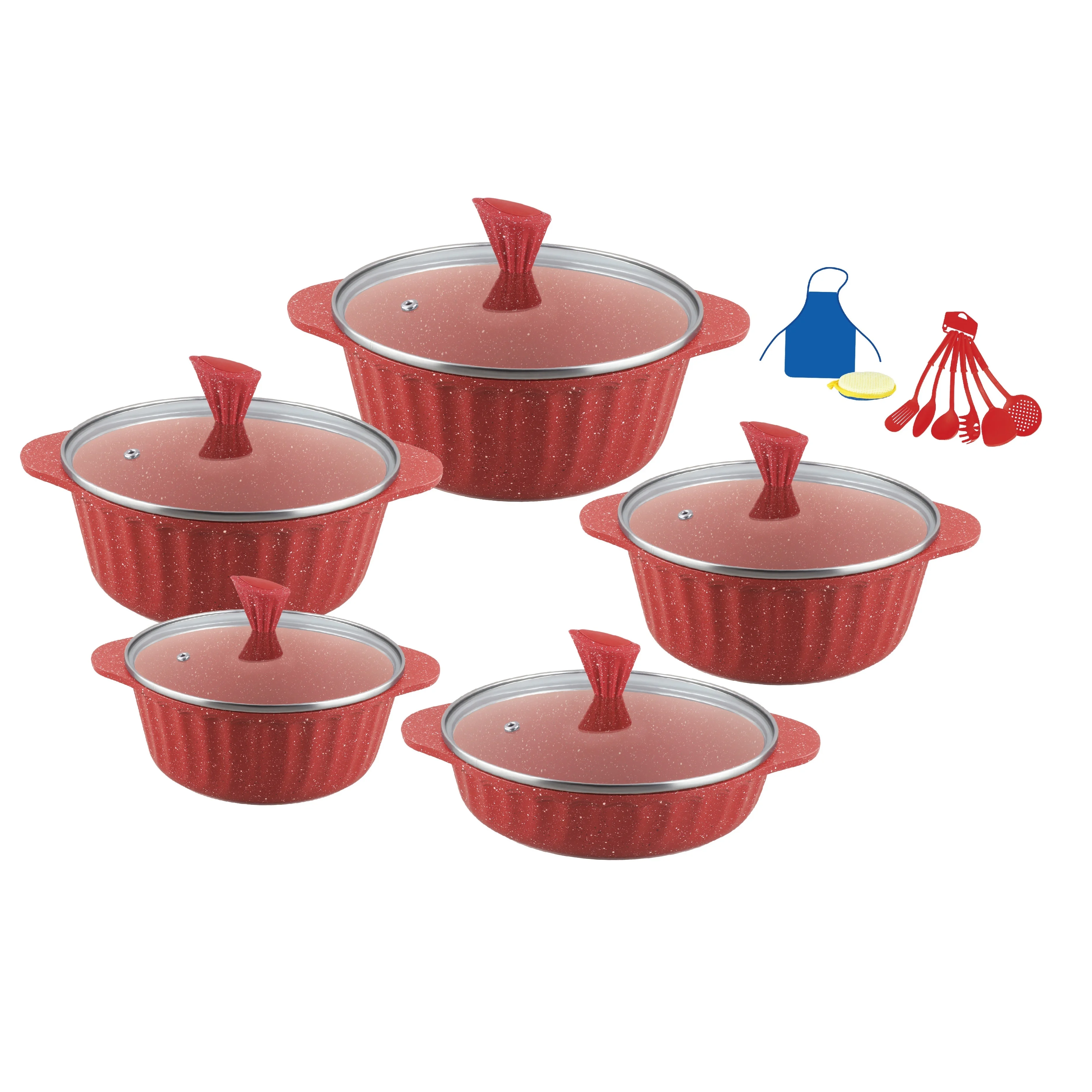 High quality Pots and pans cookware Aluminum Alloy nonstick casserole sets
