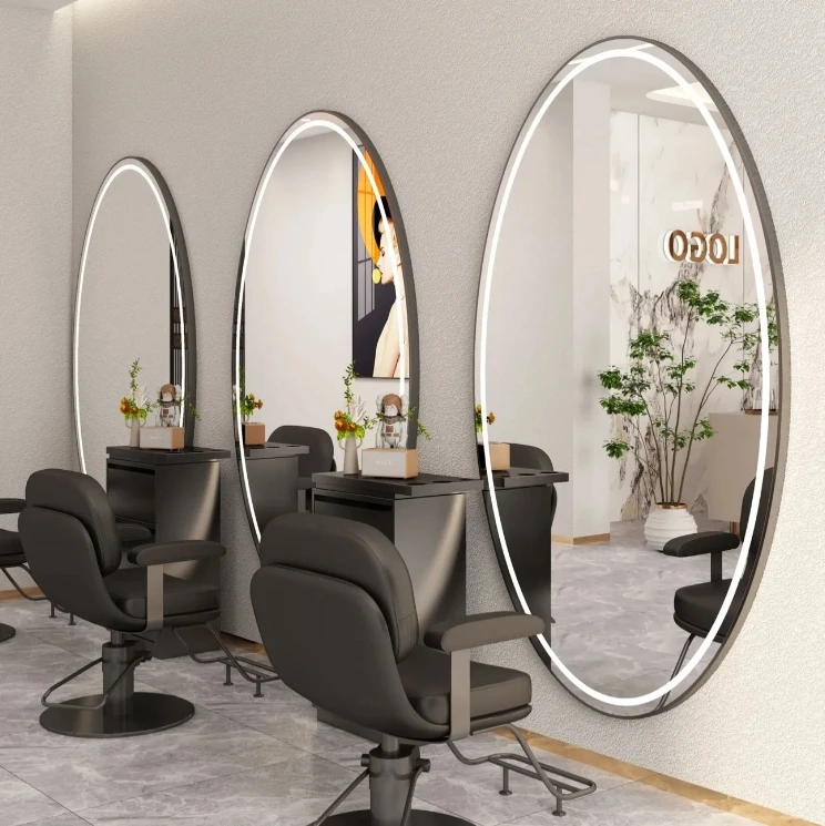 Hot Selling Salon Furniture Barbershop Special Mirror With Led Lights Hairdressing Mirror