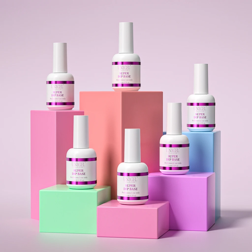 Unigel Private Label Super Dip Base 2 in 1 No Yellow No Crack Long Lasting 15ML Odorless Dip Base Coat