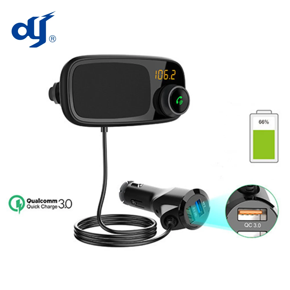 Беспроводное зарядное устройство 2 в 1 QC3.0 автомобильный модулятор bluetooth Fm-передатчик с магнитным держателем