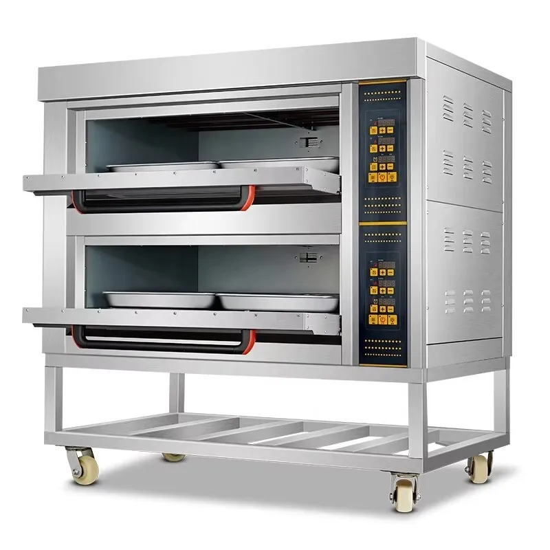 Commercial 3 Decks 6 Trays Electrical Gas Bakery Oven Pizza Oven Complete Bakery Snack Production Line Baguette Bakery Equipment