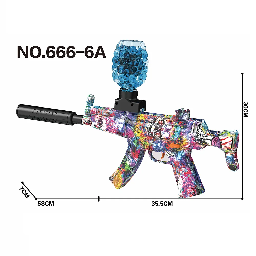 666-6A унисекс Nerfing пистолет вдохновил TikTok AK GelBlaster прочная мягкая пластиковая электронная игрушка для стрельбы Детские модели пистолетов