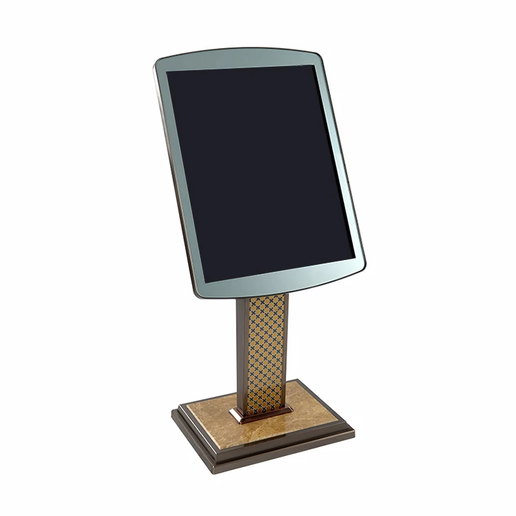 Luxury Metal Menu Holder with Marble Base