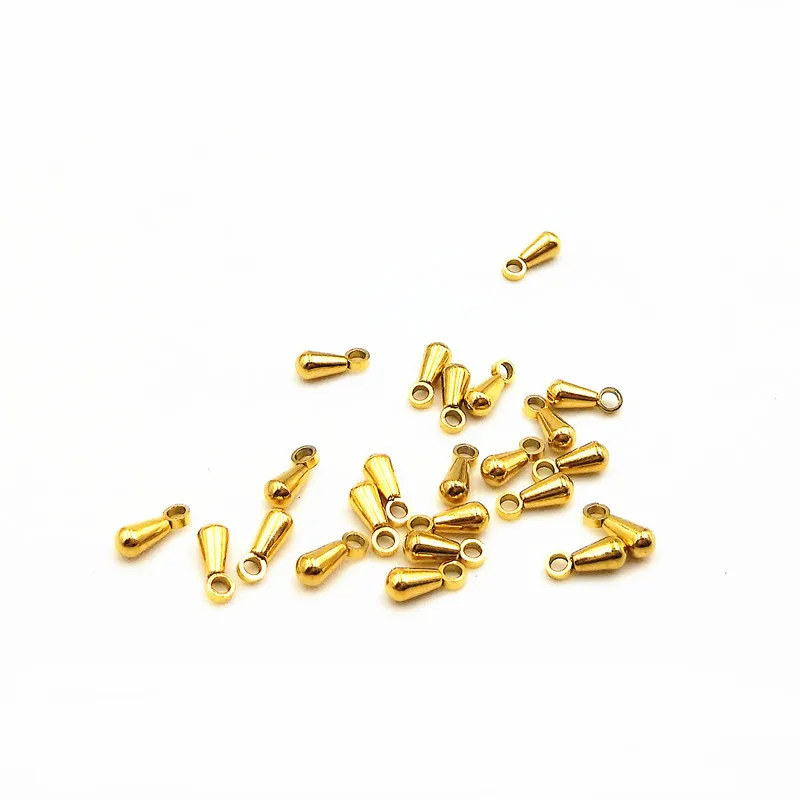 wholesale jewelry accessories findings stainless steel IP real 18k gold plating drop charm for jewelry making