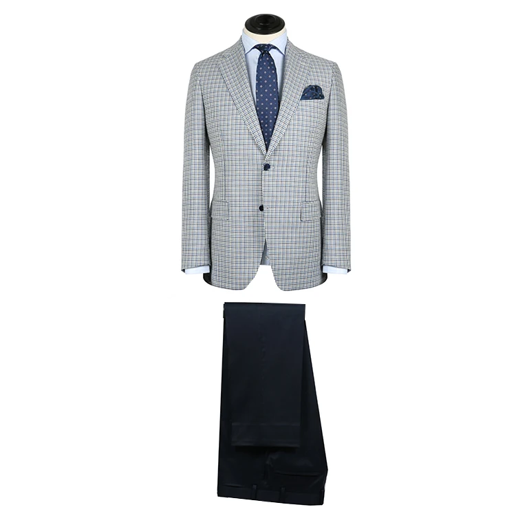 MTM Wholesale High Quality Business Suits Men Suits 2 Pieces Wool Suit Fabric Wool Fabric Suiting