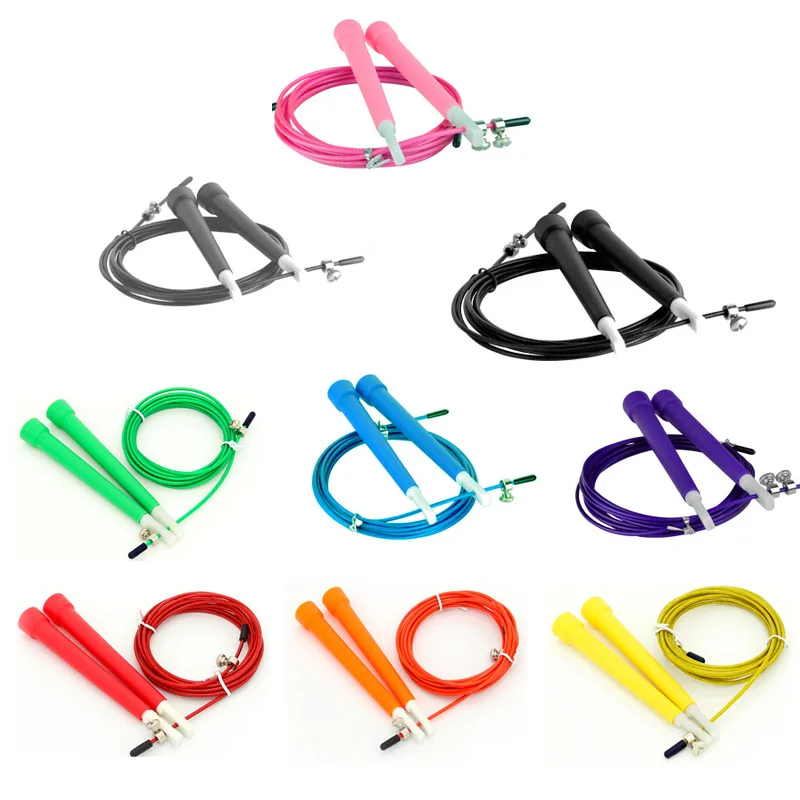 Women and men workouts power training improve strength adjustable skipping rope