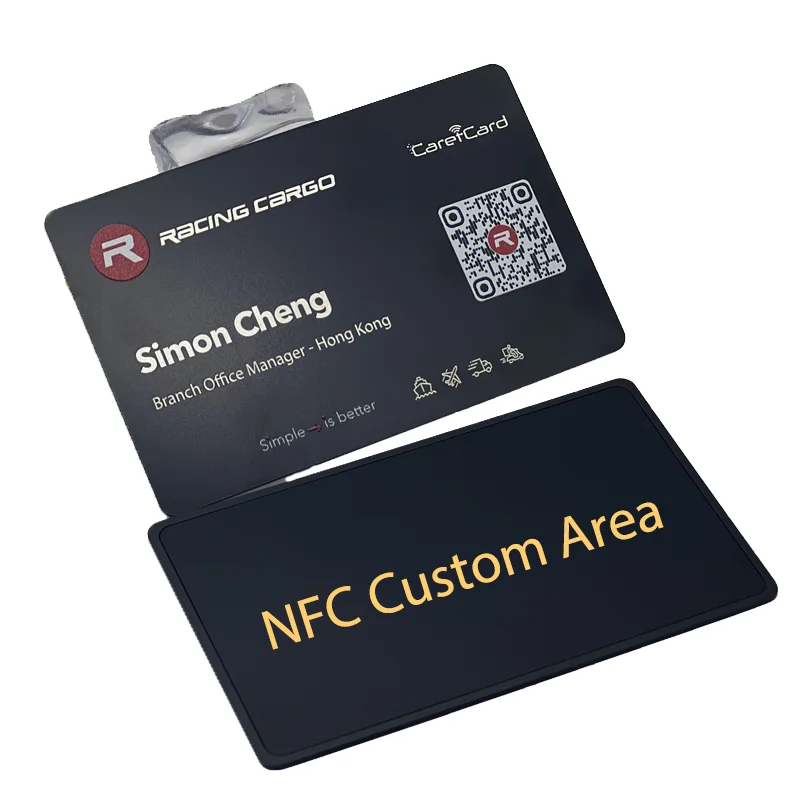 Wholesale Custom Metal 0.8mm NFC Smart Membership Card Ntag 216 Rewritable Metal NFC Gold Business Card  metal print