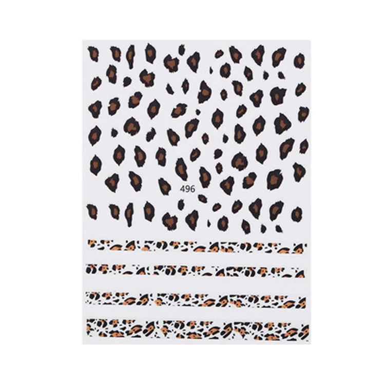 Горячая Распродажа 2020, сексуальные ногти с леопардовым принтом, 3d наклейки для дизайна ногтей