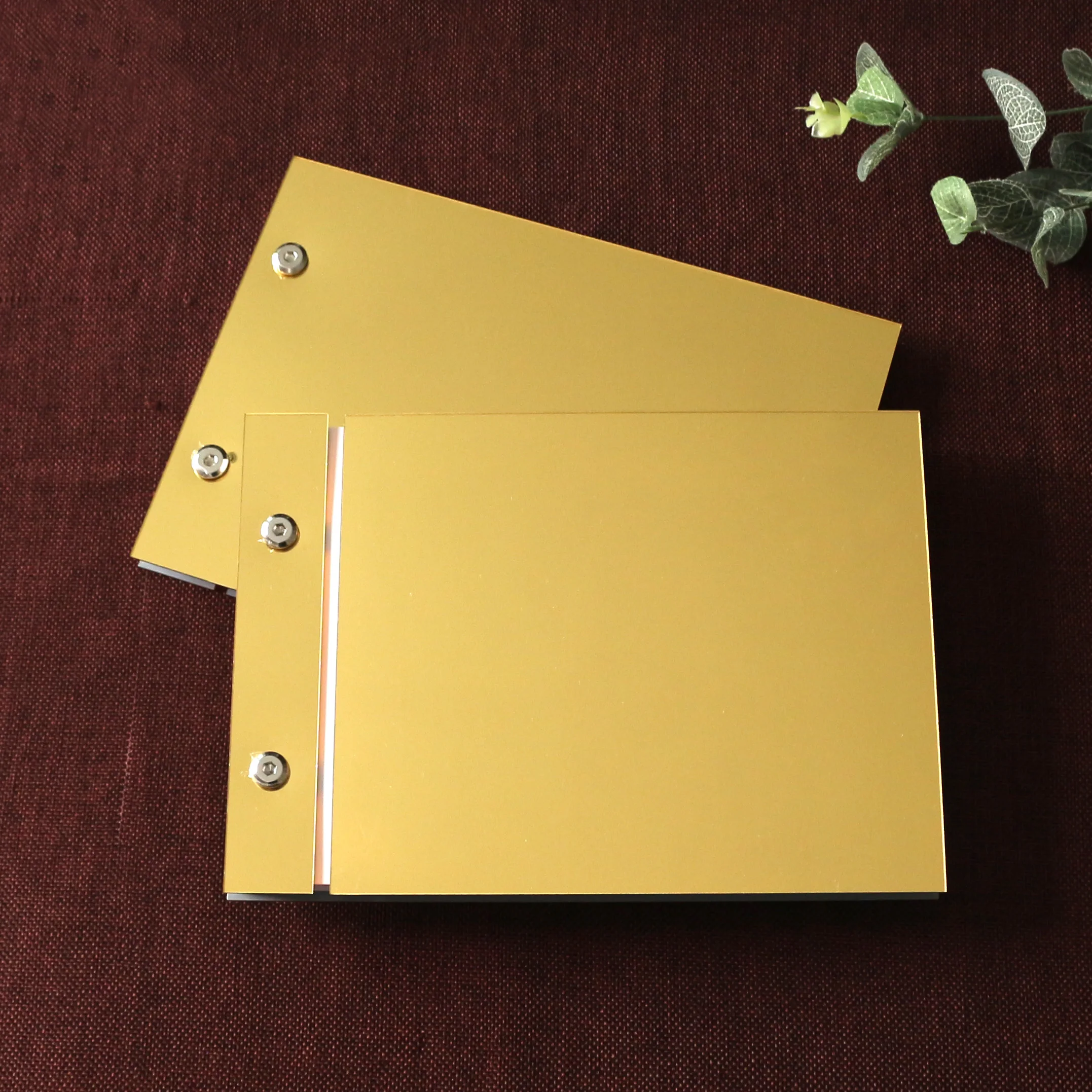 Акриловая Свадебная книга для гостей персонализированная Золотая зеркальная Роскошная детская фотография душа Polaroid альбом вырезок праздничное мероприятие