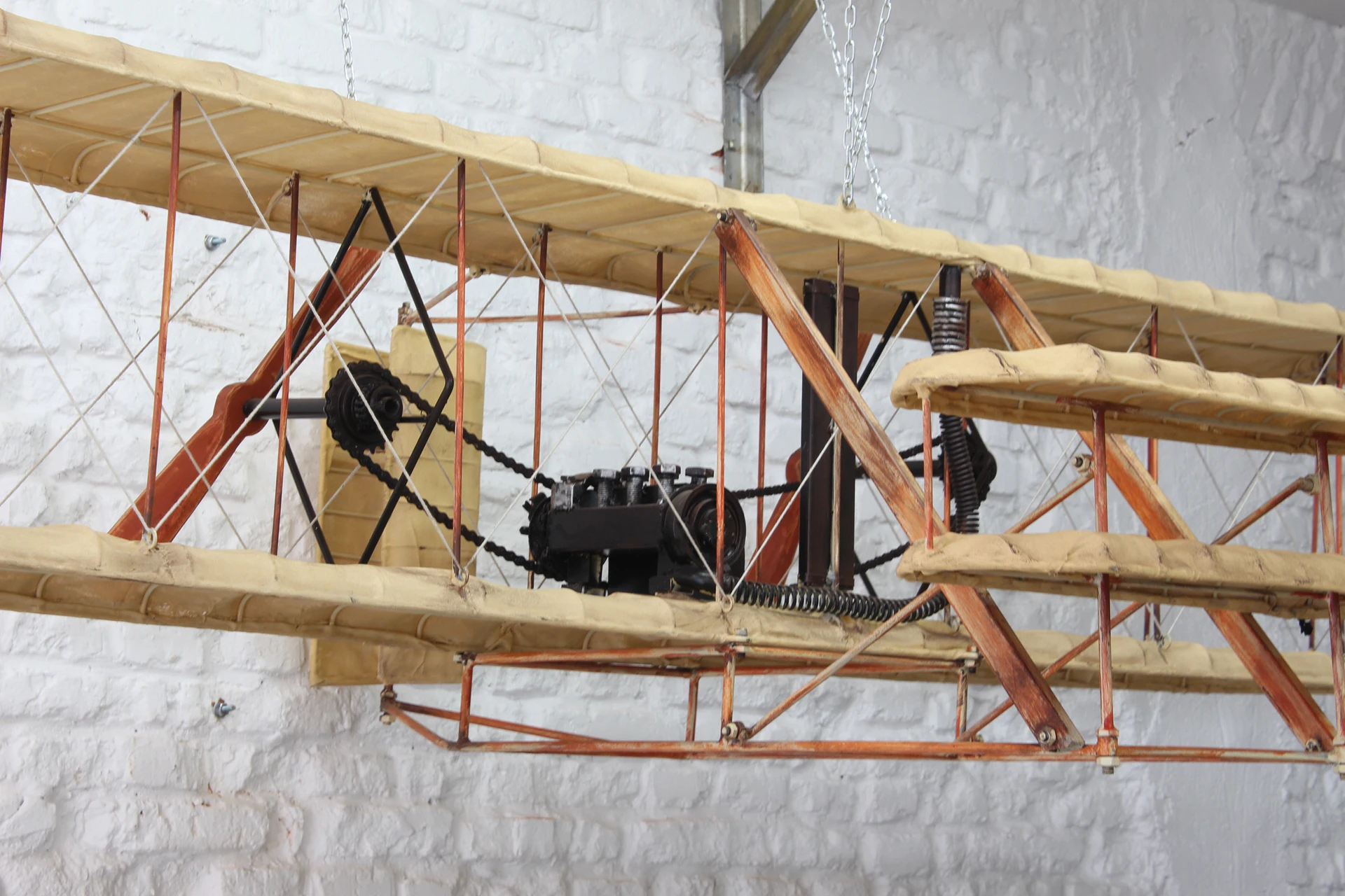 Vintage Ironwork Large Aircraft Pendant Wall decoration industrial style decoration Lahitte brothers aircraft 2.4 m suspended ce