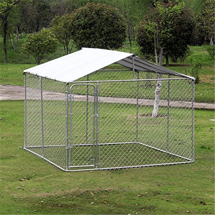 Large outdoor high quality galvanized dog kennel cages for animal pet Dog Wire Kennel
