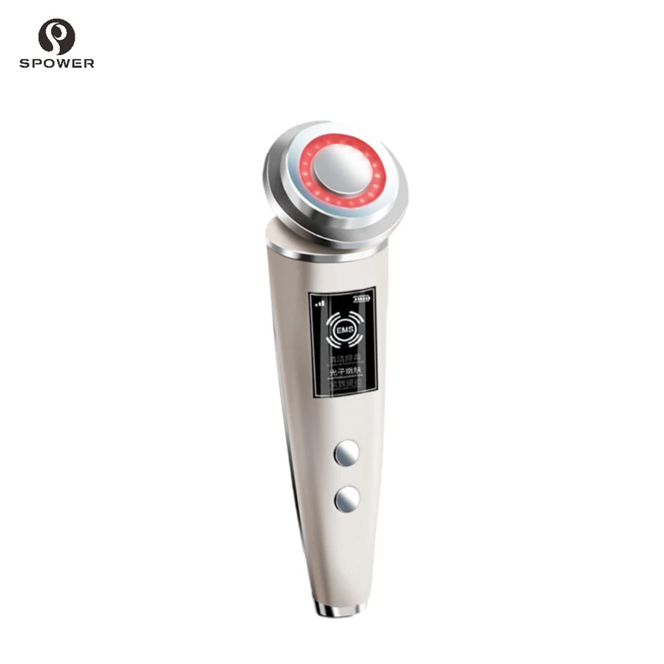 Массажер для губ и глаз с радиочастотным прибором для отпечатков пальцев, массажер для лица с синими зубами, Черный инструмент для красоты, звуковая палочка, струйный воздух для волшебного ворса