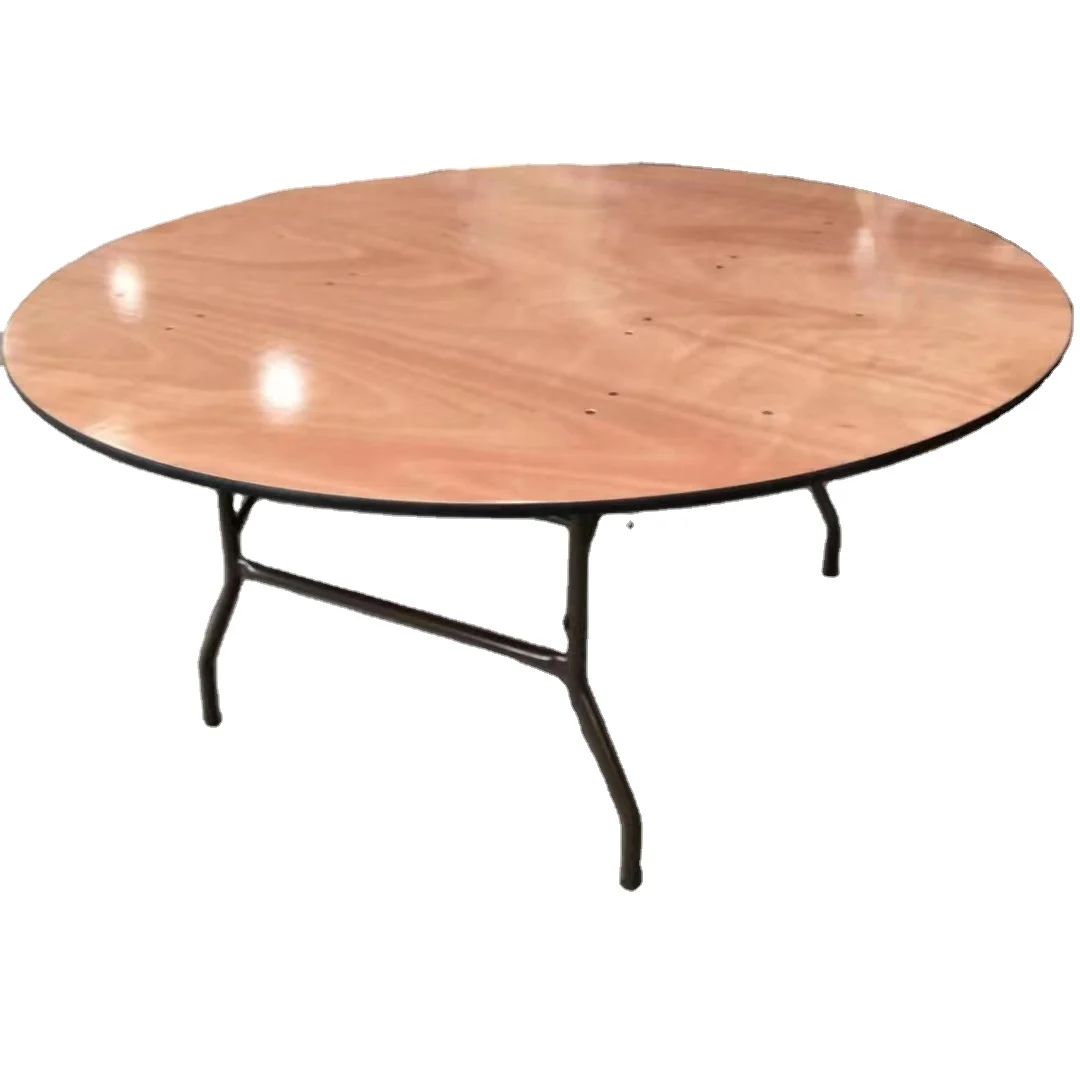 48inches round  trestle folding table with PVC edge