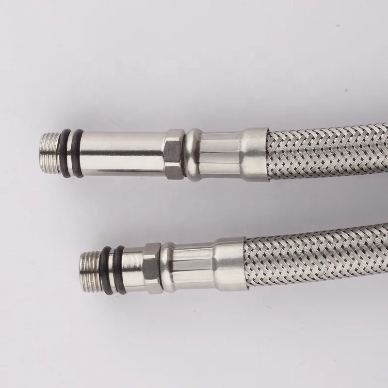 304 Stainless steel Flexible Hose Braided pipe Kitchen Sink Faucet Flexible Pipe  Plumbing Braided Hose for Mixer