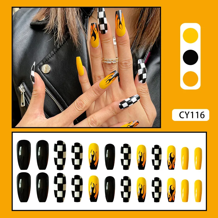 New Design Custom Press On Nails Halloween Press On Nails Artificial Fingernails For Women