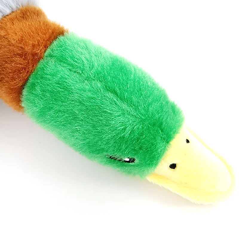Cute Plush Duck Sound Toy Stuffed Squeaky Animal Squeak Pet Dog Toy Cleaning Tooth Dog Chew Rope Toys