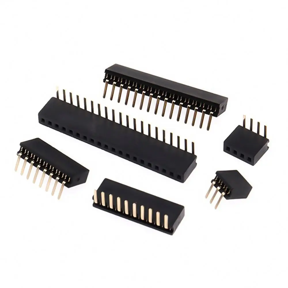 Женский коллектор 1 0 мм 27 2 54 шаг 2-40P Однорядная прямая игла SMD/SMT прямой штекер-разъем