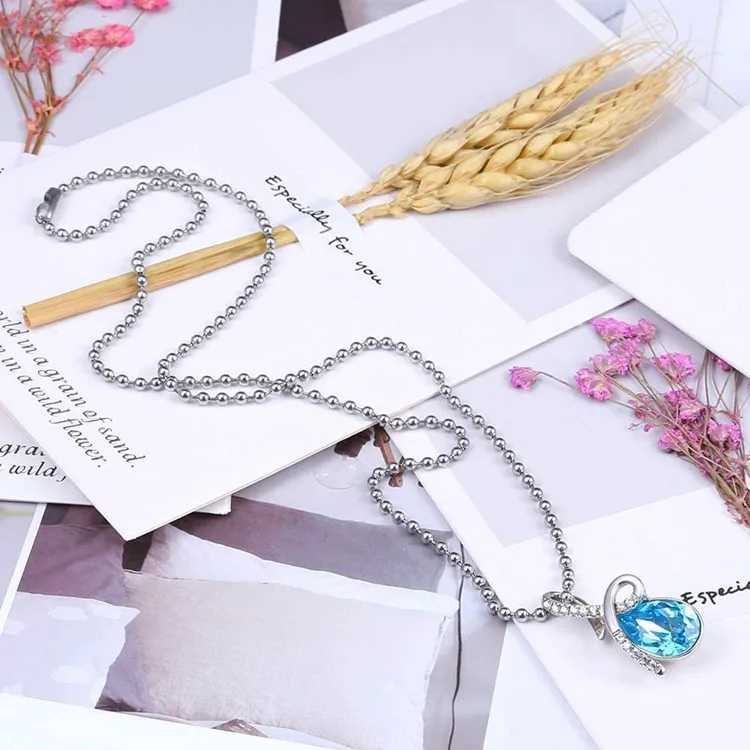 30 Feet 2.4 mm Stainless Steel Ball Bead Chains with 20 pcs Connectors for DIY