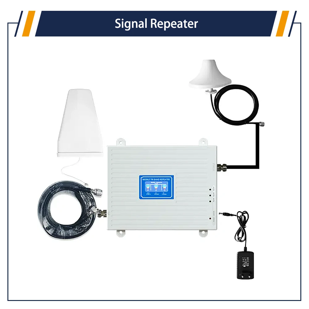 GSM 2G 3G 4G Triband 900 1800 2100mhz Cellphone Signal Repeater LTE Network Cellular amplifier Mobile signal Booster Wifi