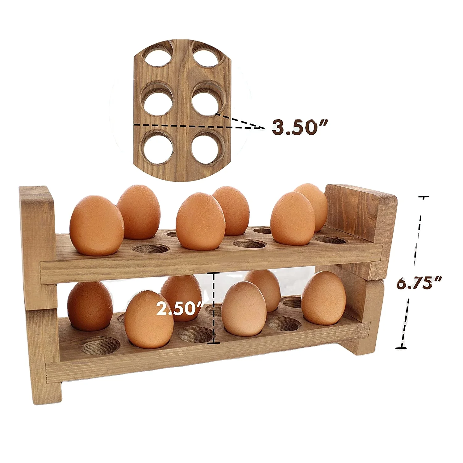 Factory Directly Sale Cheap Egg Holder Home Decoration Wooden Egg Tray For Kitchen