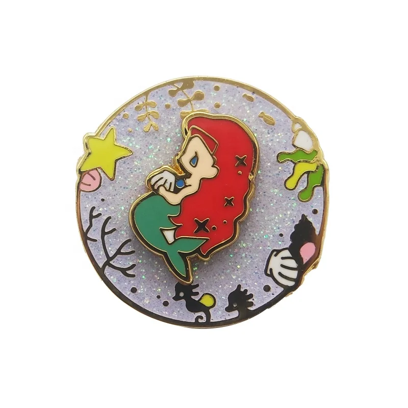 Металлические сувениры оптовая продажа блестящая эмалированная булавка для лацканов из аниме Южной