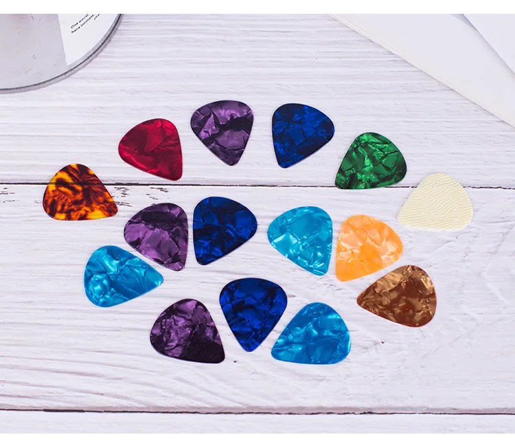Guitar Picks, 3 Different Thickness Abstract Art Colorful Celluloid Guitar Pick Plectrums For Bass, Electric, Acoustic Guitars