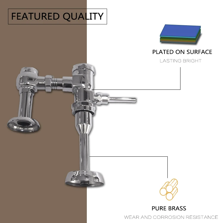 hand control Urinal time delay self-closing flow adjusted flusher valve for male toilet