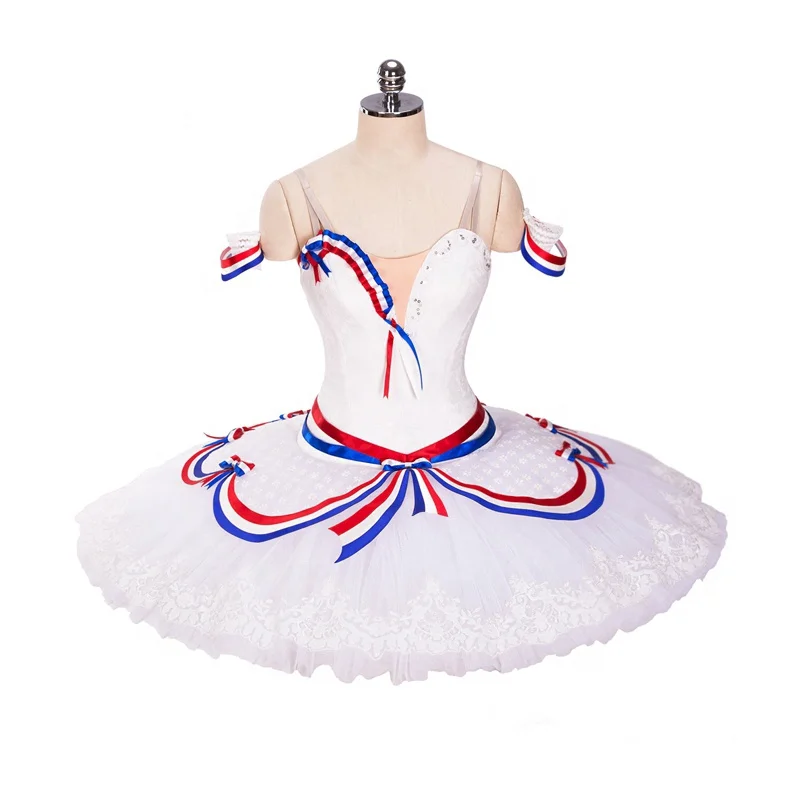 beautiful white classical adult hanging bell ballet tutu dress the Flames of Paris tutu variation Customized Ballet  tutu dress