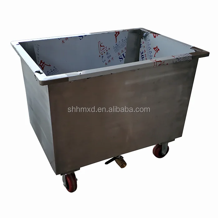 Stainless steel soaking trolley for hospital laundry