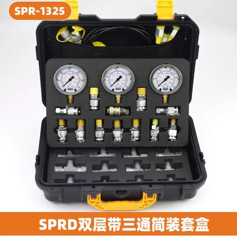 High quality Excavator Fuel Hydraulic Pressure Gauge Pressure Gas Pressure Portable Test Kit for sale