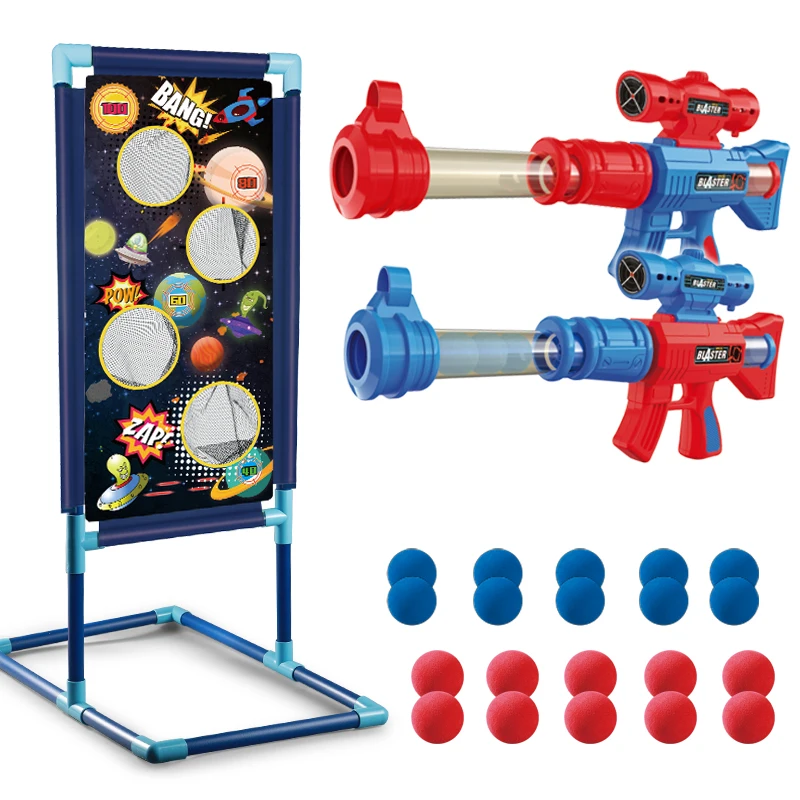 Foam Bullet Toy Gun For Two People Kids Shooting Game With Target Children Soft Bullet Shooting Competition Fun