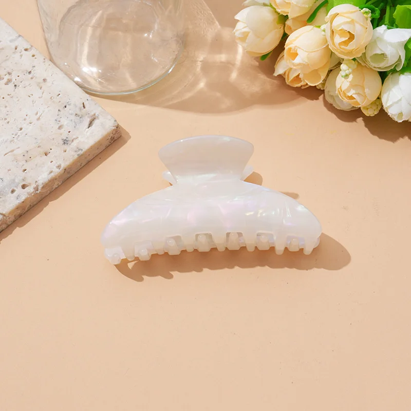 High quality new color acetic acid claw hair fashion 6cm oval women acetate hair claw clip hair accessories