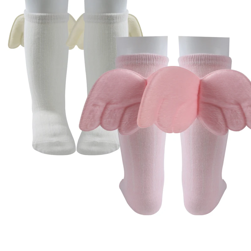 Funny kids Angel Knee Socks Happy Children Socks Girls  Baby knee socks