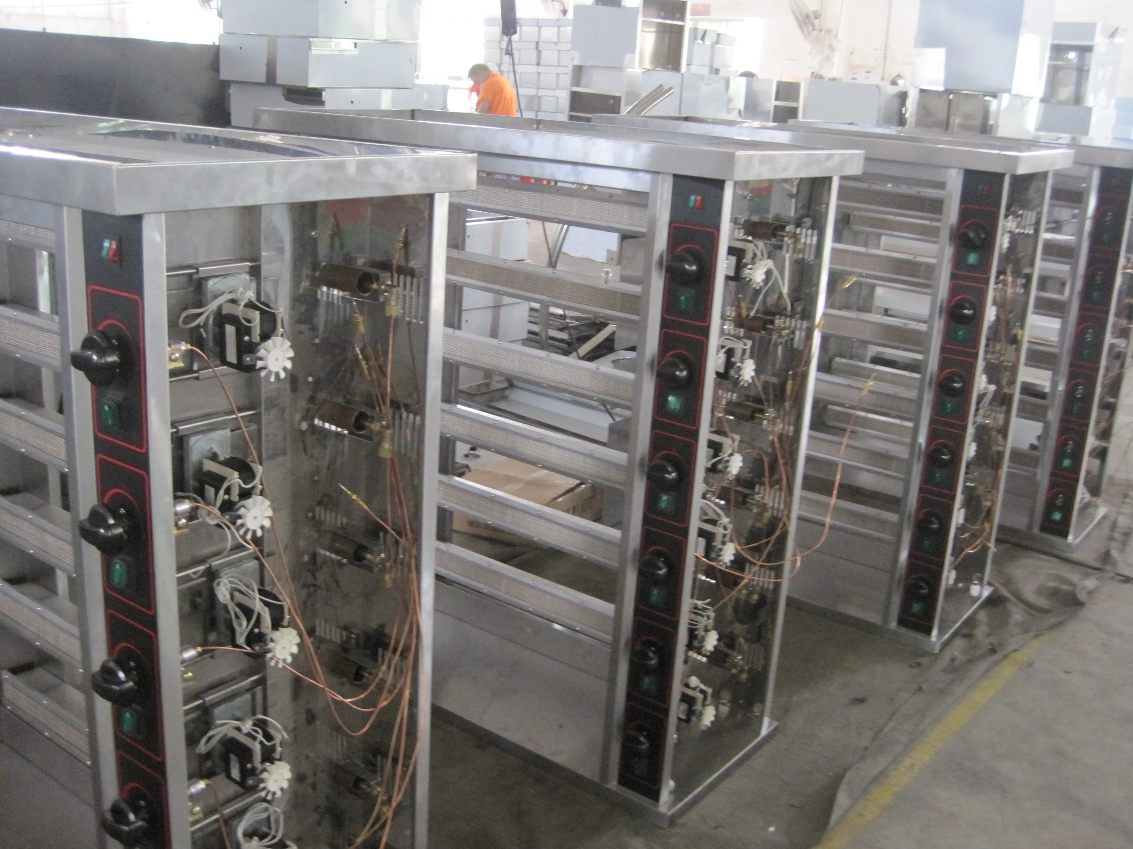 7 Layer Commercial 7 Burner Gas Chicken Rotisseries Rotating Grill With Gas Rotisserie Oven For Roast Chicken & Duck