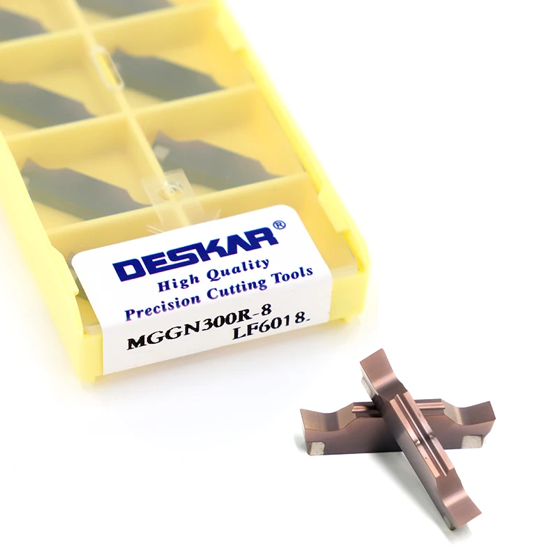 Deskar MGGN350-JM LF6018 твердосплавные пластины машина для нарезания канавок Вставки CNC токарный станок для резки металла инструмент