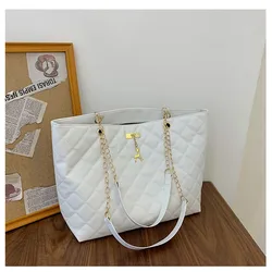 Big Capacity Leather Tote Purse Shoulder Bag Ladies Plaid Hobo Satchel Quilted Handbag for Women