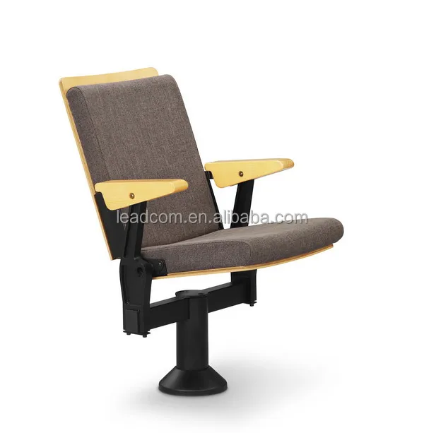 Leadcom folding fabric retractable education school church stadium seat auditorium chair Telescopic Seating