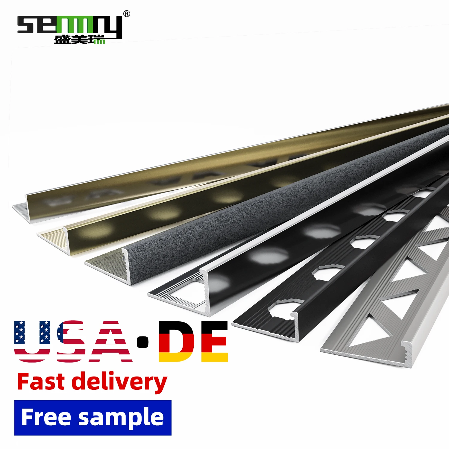 Factory Wholesale High Quality Aluminium Tile Trim L Shape Corner Trim for Wall Decoration