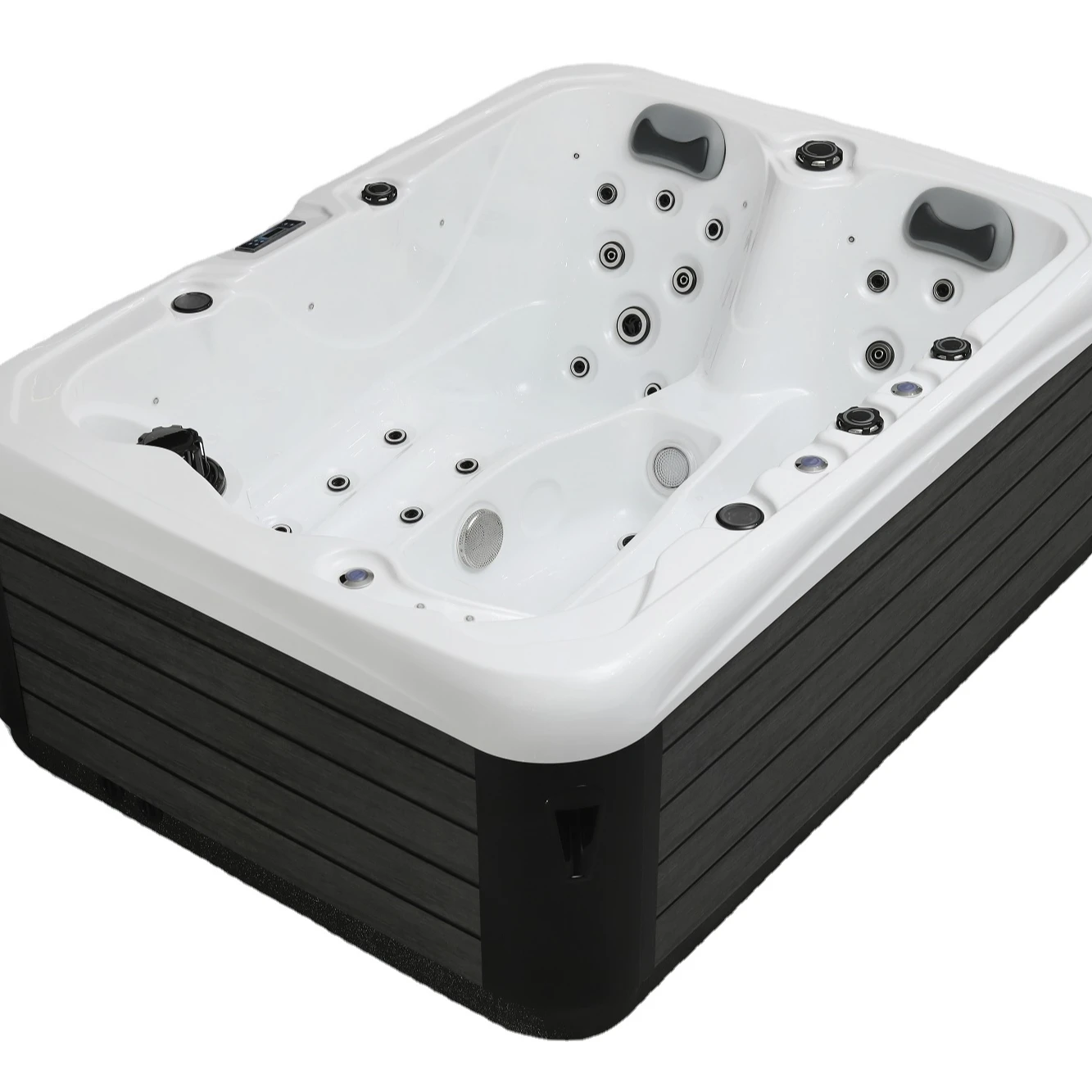 JIHUA luxury outdoor 3 Person spa tubs  Balboa Hydro mini SPA outdoor Hot Tub with 2 loungers