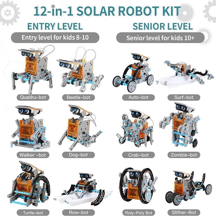 Education Solar Power Robots Toys for boys Educational Toy DIY Science Kits for Kids Gift Building Experiment Robotics Set