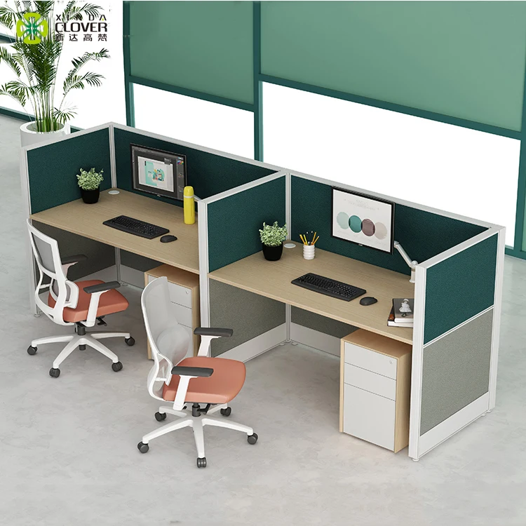 
Commercial modern design office space used standard size soundproof office furniture partition for 2 person 