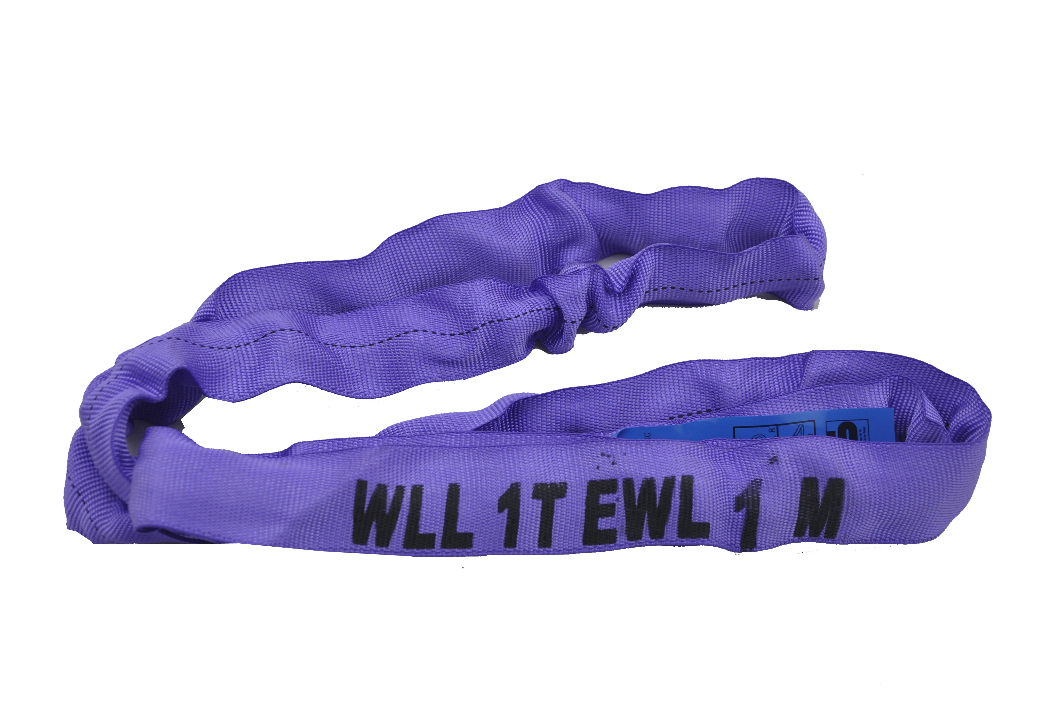 High Quality 40mm*1m 1000KG Safety 8:1 Purple Round Sling With EN 1492-2+A1:2008 Round Webbing Sling