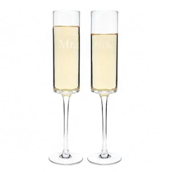 wholesale customized flute coupe cylinder champagne glass