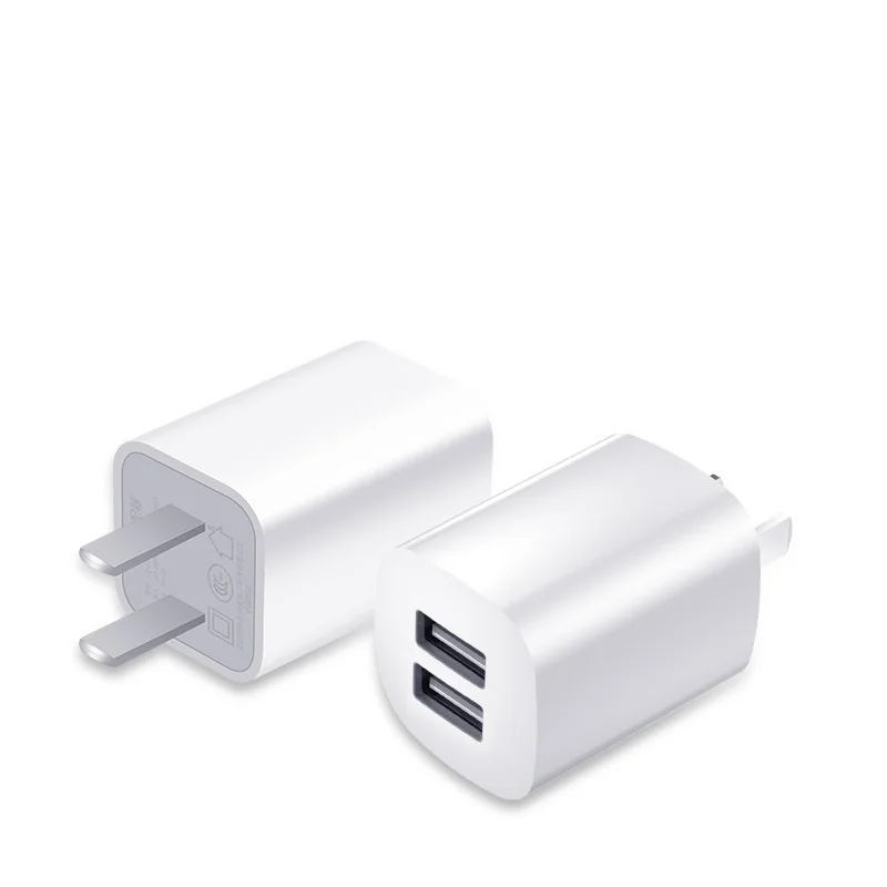 2021 hot selling mobile phone charging head 5V2A fast charging intelligent charging head dual USB charger in stock