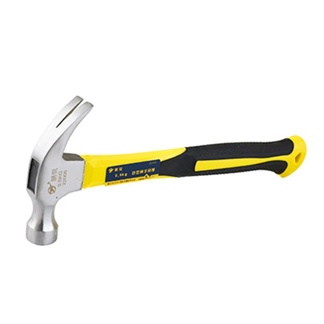 Professional Carbon Steel Hand Tool Fiberglass Handle Claw Hammer