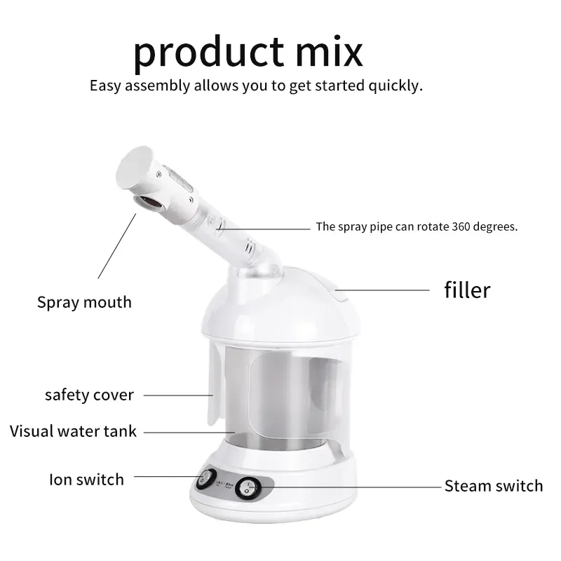 Mist Steamer Face Steam Machine OEM Sauna Nano Feature facial steamer hot sale